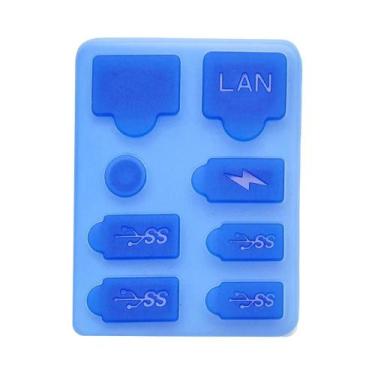 Imagem de Conjunto De Protetores De Silicone Para PS5 Slim: Plugues Antipoeira P