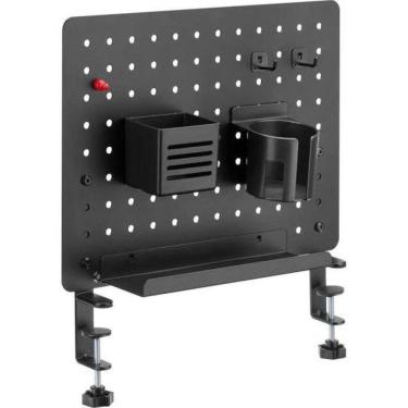 Imagem de Painel Organizador Grid Space Office com Pegboard Funcional e Design Moderno Preto Fortrek