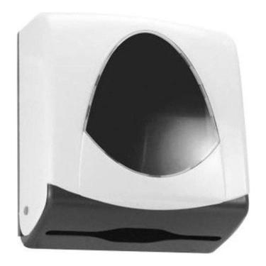 Imagem de Toalheiro para Papel Interfolha Start S12 para 2 Ou 3 Dobras com Fechadura em ABS Branc...