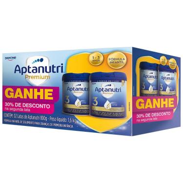 Imagem de Kit Primeira Infância Aptanutri Premium 3  1-3 Anos 2 Unidades 800g