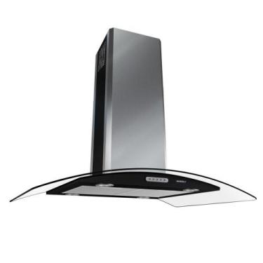 Imagem de Coifa de Ilha CVC Nardelli Vidro Curvo Black 90cm 127V, 110V