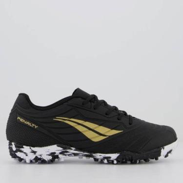 Imagem de Chuteira Penalty Matis XXI Society Juvenil Preta e, 30