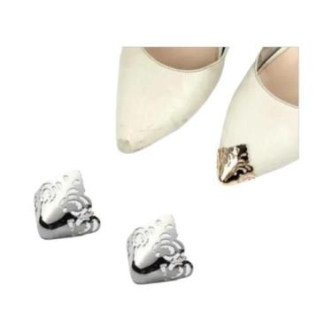 Imagem de Protetores De Bico Metálicos De Luxo Para Sapatos Femininos De Salto A