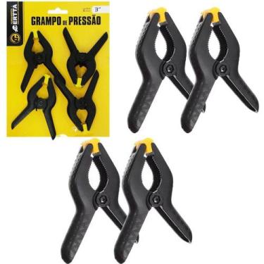 Imagem de Grampos multiuso de plastico 3'' com 4 pecas na cartela - CASCAVEL