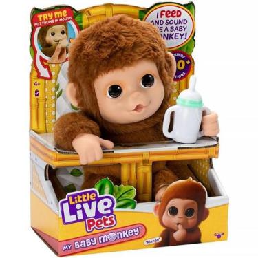 Imagem de Little Live Pets Pelúcia My Baby Macaquinho Mango com Sons F0173-0 - F
