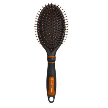 Imagem de Escova De Cabelo Natasha Soft Oval Almofadada Marco Boni, Laranja