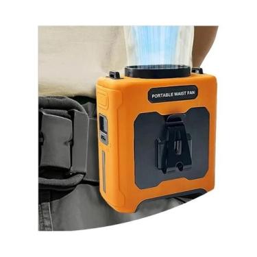 Imagem de Ventilador Portátil De Cintura 10000mAh Com Power Bank, Iluminação LED