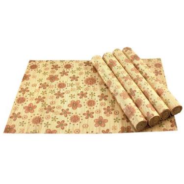 Imagem de Conjunto Jogo Americano 4 Pçs Mesa Posta Sousplat Bambu - Mimo Style