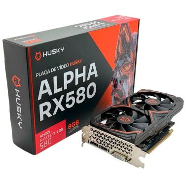 Imagem de Placa De Vídeo Husky Alpha AMD Radeon RX 580, 8GB GDDR5, 256-bit, HDMI, DVI e Display Port - HVG580
