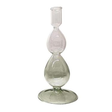 Imagem de Castiçal Liete em vidro 9xA20cm verde -L Hermitage - L'Hermitage, 3 me