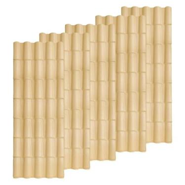 Imagem de Kit 5 Telhas PVC Afort Colonial 5 Ondas Marfim 2,30x0,86m
