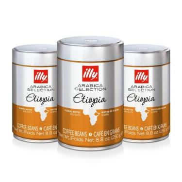 Imagem de Café em Grão illy Etiopia 250g Kit 3 Latas, Etiopia