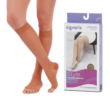Imagem de Meia De Comprensão Panturrilha 3/4 Ever Sheer 20-30 Sigvaris -, Vanila