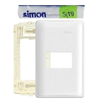 Imagem de Placa Simon 4x2 19 S19 C/ Suporte