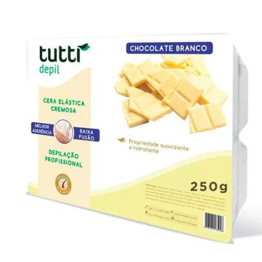 Imagem de Chocolate Branco Cera Depilatória Elástica Tutti Depil  250g 