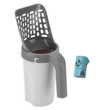 Imagem de Dpofirs Pá de areia portátil para gatos com caixa de armazenamento, pá de areia de areia para animais de estimação com sacos de resíduos extras, para limpeza de areia de animais de estimação e gatos