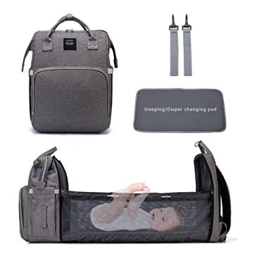 Imagem de Mochila Maternidade Multifuncional 3 em 1, IBMKIDS (Cinza)