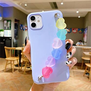 Imagem de Capa de corrente de pulseira em forma de coração transparente fashion para samsung galaxy j5 j3 j7 a5 2017 j4 j6 plus a7 a9 2018 capa de silicone macio , estilo 2, para j6 plus 2018