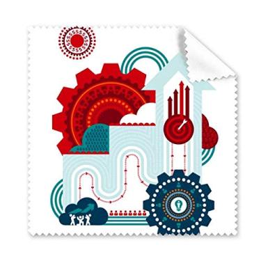 Imagem de Pano de limpeza para casa de relógio com cor contrastante, 5 peças