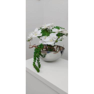 Imagem de Cachepot em Inox Prata 28 cm