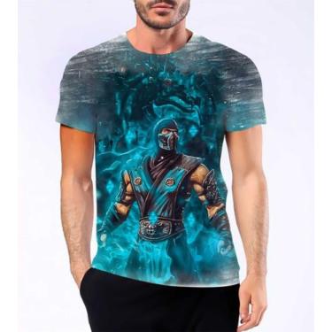 Imagem de Camiseta Camisa Sub-Zero Mortal Kombat Ninja Do Gelo Luta 4 - Estilo K