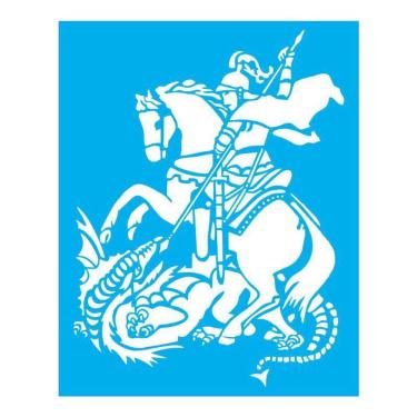 Imagem de Stencil Tamako São Jorge - 20X25Cm - Ref 9342