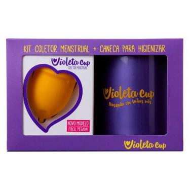 Imagem de Violeta Cup Coletor Menstrual Kit  Coletor Menstrual Tipo A Amarelo +