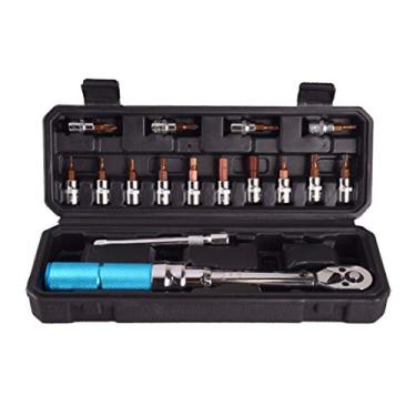 Imagem de HIOD Caixa de ferramentas de chave de torque Conector quadrado de acionamento de 1/4 pol. com soquete x haste de extensão x 1,1/4 pol. (2-14 Nm)