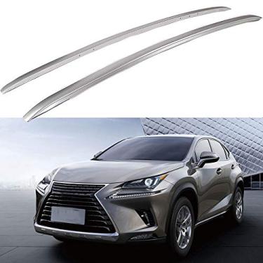 Imagem de UDP-Auto 2 peças serve para Lexus UX UX200 UX250H 2019 2020 2021 Barra de trilho lateral de teto de alumínio - Prata
