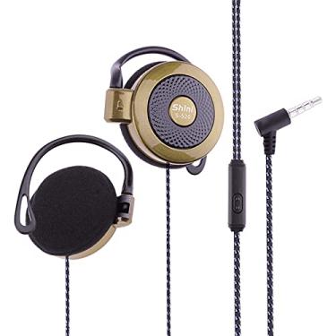 Imagem de Fone de ouvido SHINI S520 com fio de 3,5 mm, fone de ouvido estéreo para jogos esportivos com microfone para telefone