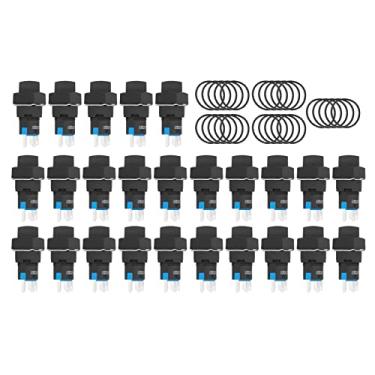 Imagem de 25 p?s 16mm bot?o seletor interruptor 5 pinos 24 v interruptores rotativos de travamento autom¨¢tico para equipamentos de automa??o (verde)