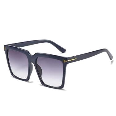 Imagem de Óculos de sol quadrados fashion designer de luxo óculos de sol femininos gatinho óculos de sol clássicos retrô uv400,3,azul,cinza,como imagem