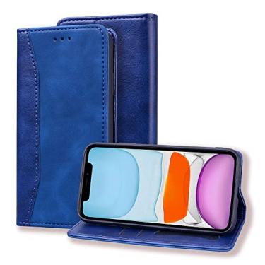 Imagem de Estojo de couro de luxo para Samsung Galaxy A21S A10 A11 A21 A41 A51 A71 A20S A40 A50 A70 A20e S8 S9 10 Plus S20 FE Flip Wallet, Azul, Para Galaxy A10