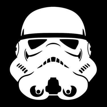 Imagem de EvolveFISH SW Stormtrooper Pilot Capacete Impermeável Vinil Decalque - [Branco][5"]