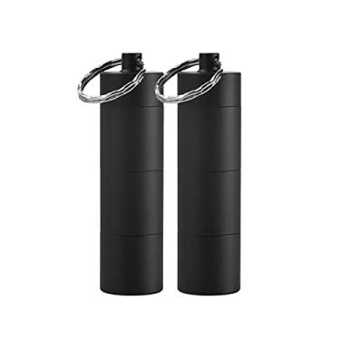 Imagem de Porta-comprimidos de metal – (pacote com 2) para bolsa de viagem, 3 compartimentos à prova d'água para uso diário com porta-comprimidos para homens e mulheres (BS1204R caixa Alu Box)