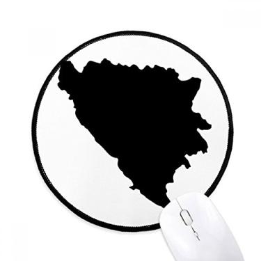 Imagem de Mapa da Bósnia e Herzegovina Mouse Pad Desktop Escritório Tapete Redondo para Computador