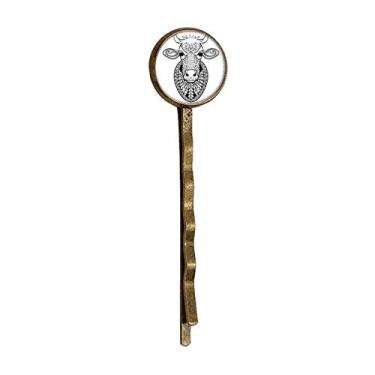 Imagem de Animal Grande Vaca Imagem Art Deco Presente Moda Retrô Metal Hair Bobby Pin Headwear