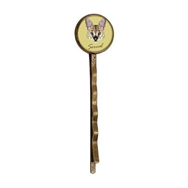 Imagem de Bobby Pin de cabelo de metal retrô de animal de servo selvagem manchado de orelha longa