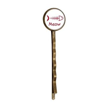 Imagem de Espinha de Peixe Mewing Animal Cartoon Retro Metal Hair Bobby Pin Headwear