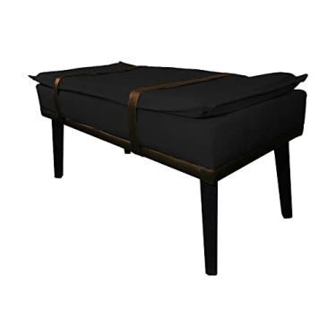 Imagem de Puff Decorativo com Cinto Marrom Suede Cores - DS Estofados