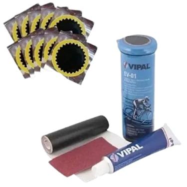Imagem de Kit Remendo Reparo Selante Vipal P/Camara Ar Bicicleta