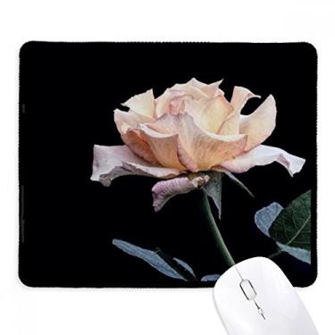 Imagem de Mousepad rosa branco lindas flores borda costurada tapete de borracha para jogos