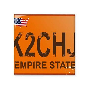 Imagem de Decalque brilhante de azulejo de cerâmica com padrão de número americano dos EUA de licença de carro