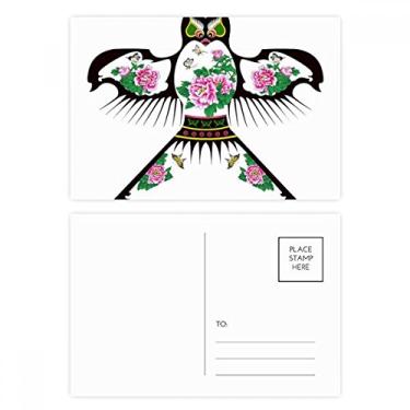 Imagem de Cartão postal tradicional com padrão de pipa da cultura chinesa