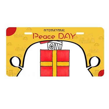 Imagem de DIYthinker Etiqueta para placa de licença Horus Bowknot Decoração de carro Dia da Paz