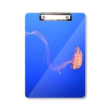 Imagem de Ocean Jellyfish Science Nature Picture Prancheta pasta para escrever placa de apoio A4
