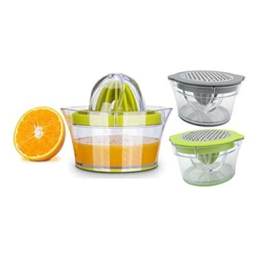 Imagem de Espremedor 4 Em 1 Coador Ralador Inox Laranja Limão Medidor