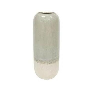 Imagem de Vaso Em Ceramica Areia Liso E Branco Rustico G - Btc