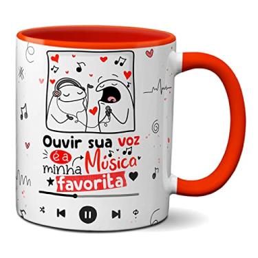 Imagem de Caneca Flork Fofos Ouvir Sua Voz É Minha Música Favorita (Vermelha)