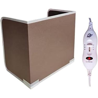 Imagem de Aquecedores De Espaço Dobráveis ​​sob A Mesa Aquecedor De Espaço Portátil Para Escritório E Casa, Aquecedor De Pés Dobrável Sob A Mesa Para Pernas E Pés, Espaço De Painel Elétrico Pessoal,Café Ele